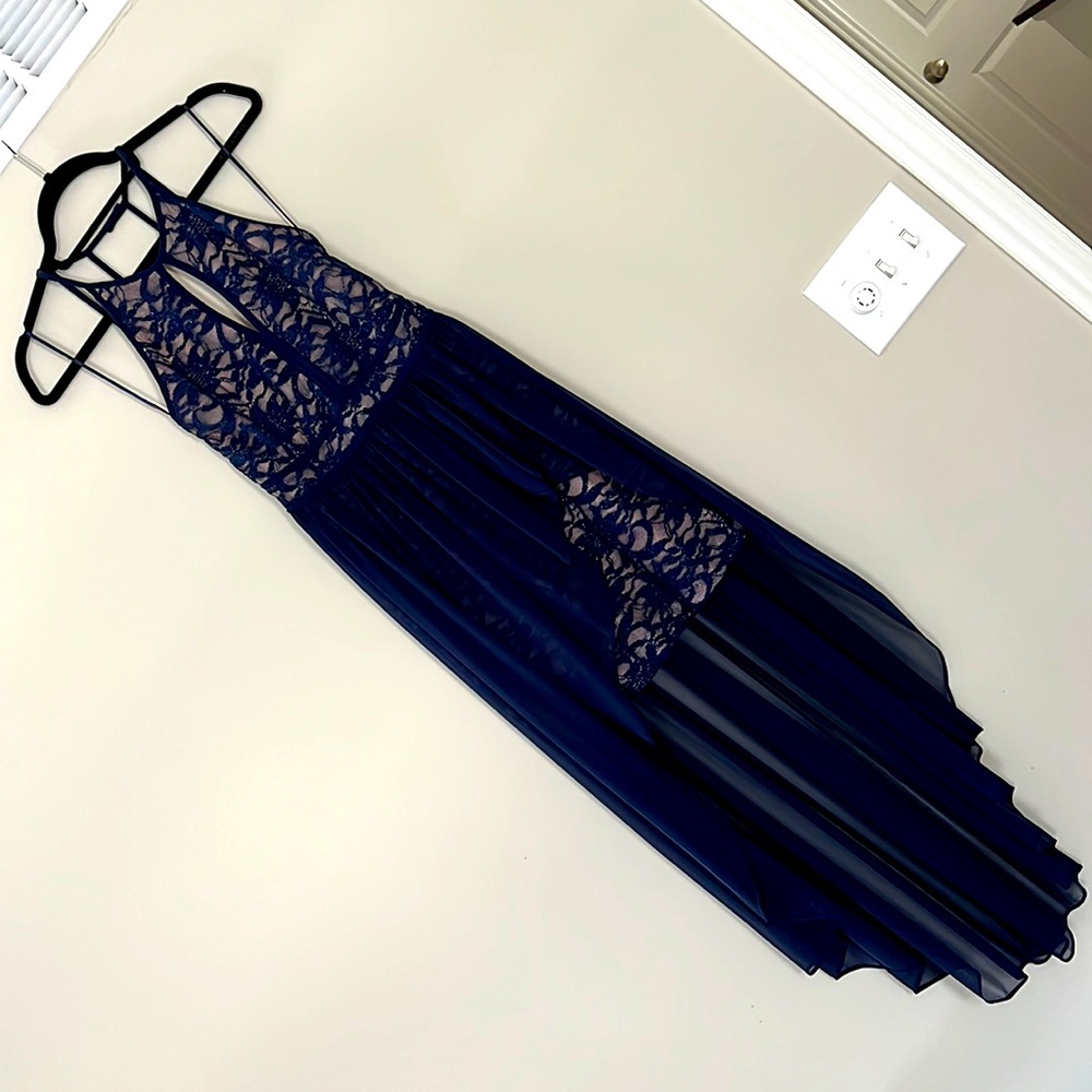Navy Blue High/Low Dress